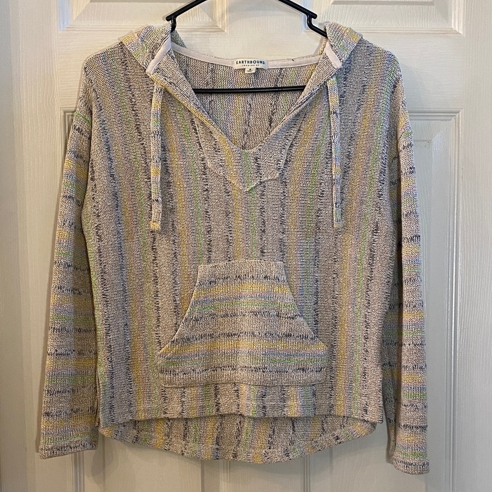 EARTHBOUND Multicolor Striped Women's Hoodie - Picture 3 of 10